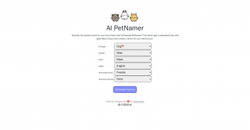 AI Pet Name Generator