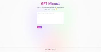 GPT-Minus1