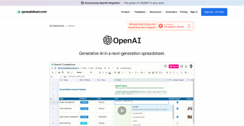 OpenAI in Spreadsheet