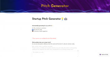 Startup Pitch Generator